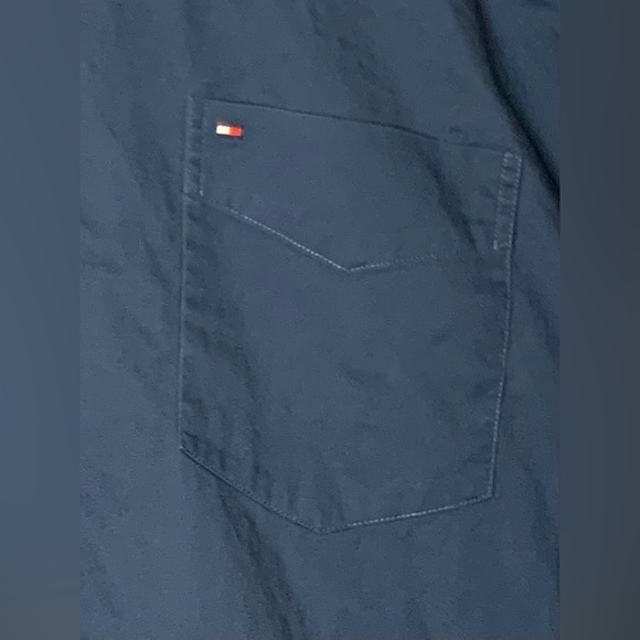 Tommy Hilfiger - Collard Button Down Dress Shirt Navy - Large - Picture 5 of 12